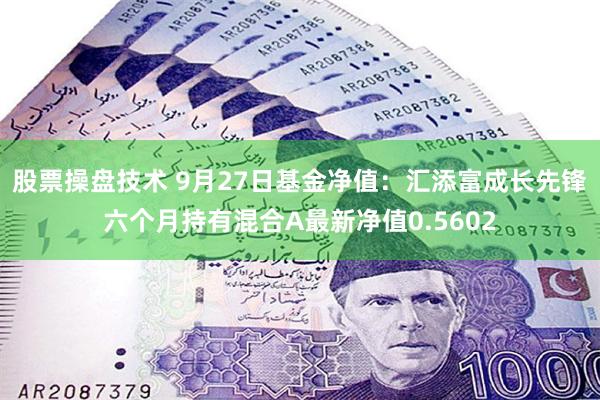 股票操盘技术 9月27日基金净值：汇添富成长先锋六个月持有混合A最新净值0.5602