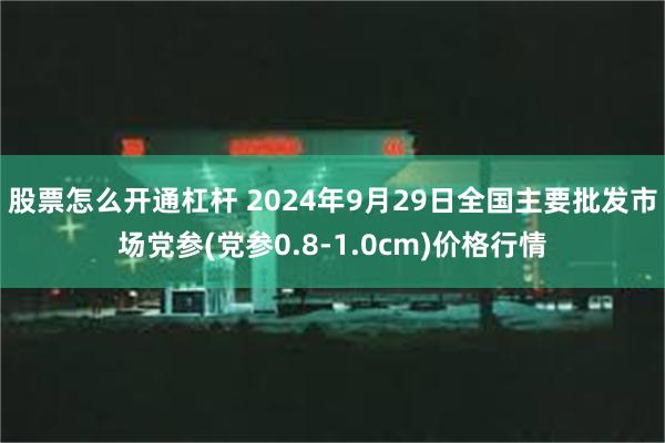 股票怎么开通杠杆 2024年9月29日全国主要批发市场党参(党参0.8-1.0cm)价格行情