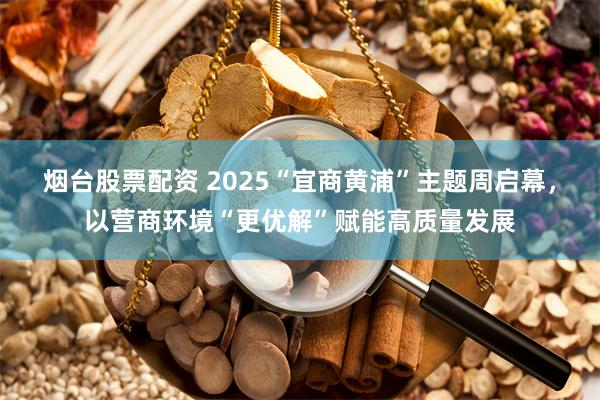 烟台股票配资 2025“宜商黄浦”主题周启幕，以营商环境“更优解”赋能高质量发展